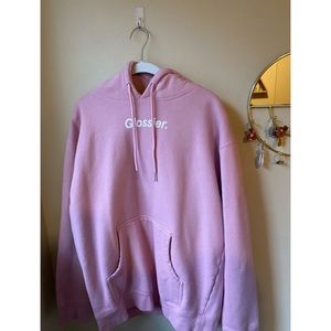 Glossier Pink Hoodie Size Medium